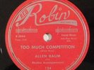 rare blues 78 RPM ALLEN BAUM Too Much Competition RED ROBIN V+ my kinda woman