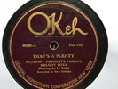 N.O. JAZZ - ANTHONY PARENTI’S FAMOUS MELODY BOYS - ’THAT’S A PLENTY’ OKEH 40308
