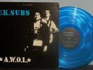 U.K. SUBS 1982 COLORED VINYL PUNK OI  LP A.W.O.L WITH SIGNED CONCERT POSTER NM
