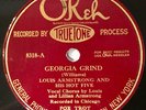 LOUIS ARMSTRONG AND HIS HOT FIVE OKEH Georgia Grind/ Come Back, Sweet Papa