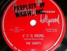 CADETS doo-wop 78 IF IT IS WRONG b/w DO YOU WANNA ROCK orig VG++ Modern TB1044