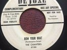 DOO WOP 45 CHANTERS Deluxe 6166 DJ First Press Row Your Boat / Stars In The Sky