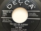 60's MOD The Who THE KIDS ARE ALRIGHT Decca 45 rare Canadian pressing