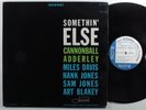 CANNONBALL ADDERLEY Somethin' Else BLUE NOTE LP VG+ stereo Liberty