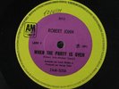 ROBERT JOHN: When The Party Is Over / Raindrops, Love And Sunshine 45 (Brazil,