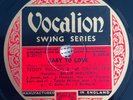 BILLIE HOLIDAY - VOCALION SWING SERIES S184: EASY TO LOVE [78rpm]