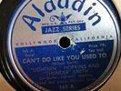 LIGHTIN HOPKINS & THUNDER SMITH ALADDIN 165 BLUES 78 RPM E/V+