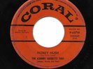 JOHNNY BURNETTE TRIO 45RPM 56 CORAL HONEY HUSH KILLER ROCKABILLY G CONDITION