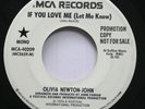 Pop Promo 45 Olivia Newton-John - If You Love Me / If You Love Me On Mca