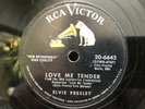Original ’RCA Victor’ USA 78RPM: Rock n Roll: Elvis Presley: Love Me Tender EX