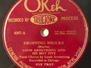 LOUIS ARMSTRONG AND HIS HOT FIVE OKEH Dropping Shucks/ Who Sit