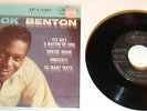 Brook Benton It's Just A Matter Of Time 45 RPM EP 1959 Record Nice Cover  See