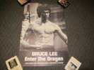 VINTAGE 1973 BRUCE LEE ENTER THE DRAGON SOUNDTRACK PROMO POSTER PROMOTIONAL