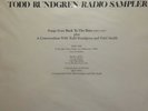 TODD RUNDGREN Back To The Bars RADIO SAMPLER LP Promo
