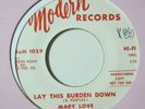 northern soul 45 MARY LOVE Lay This Burden Down MODERN listen