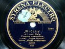 78rpm HANKA ORDONOWNA sings Wrozka / Dwie majstrowe Polish SYRENA ELECTRO 1932