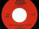 Rare Funk 45 - The Optimistics - Dig It (She's In The Groove) Part 1 & 2 - World
