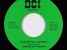 Sweet Soul/Funk 45 - Degree Of Freedom - Please Tell Me Why - DCI - VG++ mp3