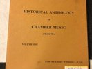 THE HISTORICAL ANTHOLOGY OF CHAMBER MUSIC LIBRARY OF THOMAS CLEAR 4 LP BOX SET