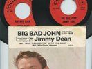 HEAR- Country Pic Sleeve & 2 45s- Jimmy Dean- Big Bad John- 45s Different Ending