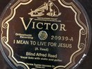 Victor 20939 Blind Alfred Reed LIVE FOR JESUS  78rpm 1927 BRISTOL SESSIONS VV-/V