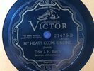 PREWAR SANCTIFIED GOSPEL 78 Elder J.H. Burch Heart Keeps Victor 21476 V GRAIL JE