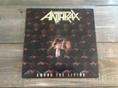 ANTHRAX AMONG THE LIVING 1987 LP RECORD ISLAND RECORDS W/LYRIC SHEET Thrash Rare