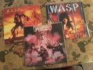 THREE W.A.S.P. LP VINYL RECORDS WASP HEAVY METAL GLAM ROCK HAIR BAND