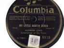 78 RPM NORMAN LONG-My Little Austin Seven/Monday Morning- COLUMBIA 5112-UK PRESS
