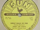 Sun 281 - Jerry Lee Lewis - Great Balls of Fire -original rock & roll 78rpm disc