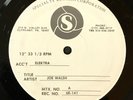 JOE WALSH But Seriously Folks TEST PRESSING 1978 Asylum 6E-141 THE EAGLES