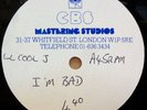 LL COOL J I'M BAD / GET DOWN ORIGINAL CBS MASTERING ACETATE 7