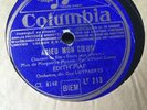 78 RPM EDITH PIAF - Adieu Mon Cœur - Le Chant Du Pirate COLUMBIA LF 213