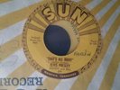 Original Elvis Sun 45 push marks 209 That's All Right Blue Moon of Kentucky