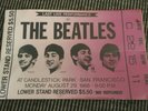 Beatles 1966 Last Live Performance Candlestick Park Promo Ticket - Almost Mint