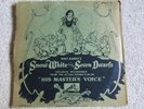 HMV WALT DISNEY’S SNOW WHITE AND THE SEVEN DWARFS 78rpm Records Portfolio No.1