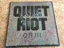QUIET RIOT - QR III / AUTOGRAPHED LP - DUBROW / WRIGHT / CAVAZO - EX VINYL
