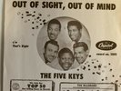 THE FIVE KEYS - W/RARE PROMO SHEET - OUT OF SIGHT, OUT OF MIND / THAT'S RIGHT