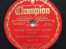1931 JIMMY BLYTHE STATE STREET RAMBLERS - CHAMPION 78 - SOUTH AFRICAN BLUES E/E-