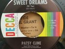 Patsy Cline Decca 31483 SWEET DREAMS (GREAT COUNTRY 45) OBO STRONG VG++ COPY