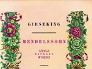33CX 1479 B/G - SONGS WITHOUT WORDS - MENDELSSOHN - GIESEKING - NM