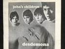 JOHN’S CHILDREN Desdemona UK 1st PICTURE SLEEVE TRACK MARC BOLAN 7” 45 VINYL