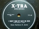 SISTER BARBARA E JONES black gospel 78 I WON'T TURN MY BACK ON JESUS vg++ TB2219