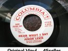 ? JUNIOR LEWIS 'Hear What I Say' RARE Popcorn NM + COVER northern soul 45