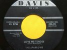 THE SPARROWS Love Me Tender b/w Come Back To Me DOO WOP 45 Davis 456 vocal group