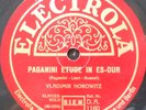 VLADIMIR HOROWITZ-PIANO-PAGANINI - ETUDE IN S DUR- ELECTROLA GERMANY 1920s