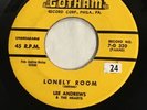Lee Andrews & Hearts Lonely Room   Leona on Gotham VG+ 1956 Doo Wop 45 Rare Lbl
