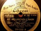 LARRY ADLER - MY MELANCHOLY BABY/ BODY AND SOUL- ODEON- N°291032