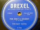 GAY NOTES doo-wop 78 FOR ONLY A MOMENT b/w PU PU PA DOO  vg++ cond Drexel TB2323