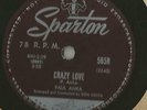 78 Rpm Record Paul Anka Crazy Love